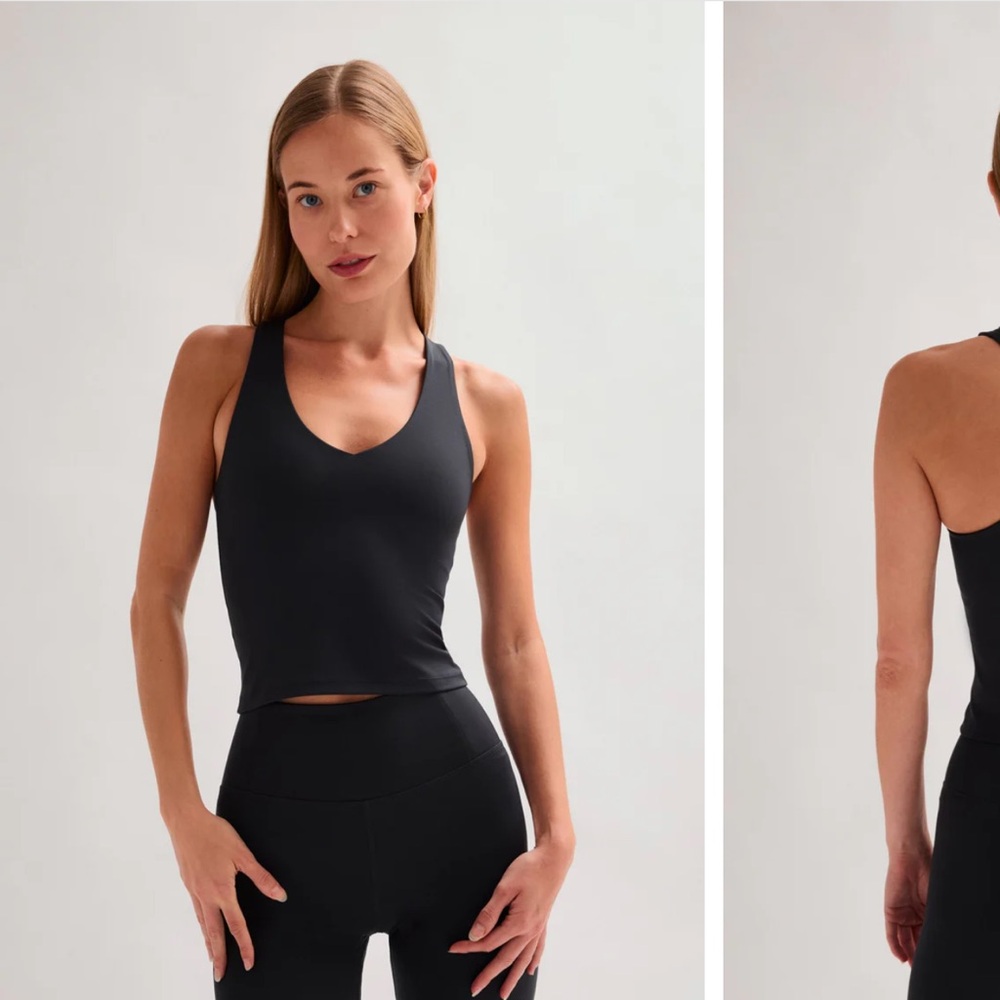 Girlfriend collective Black Zoe Superstretch Tank - Picture 3 of 9
